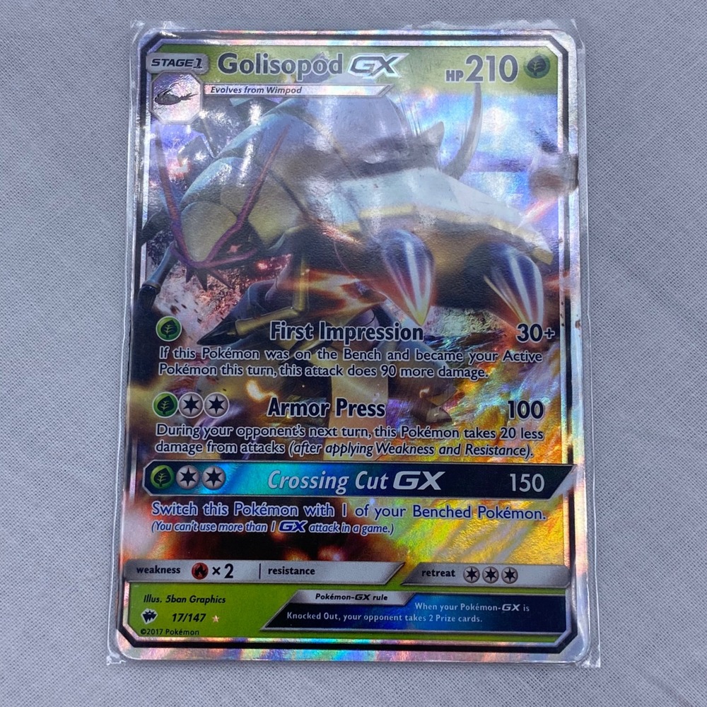 Golisopod GX 17/147 - Rare Burning Shadows Holo GX- Pokemon Card NM/M Game Trade